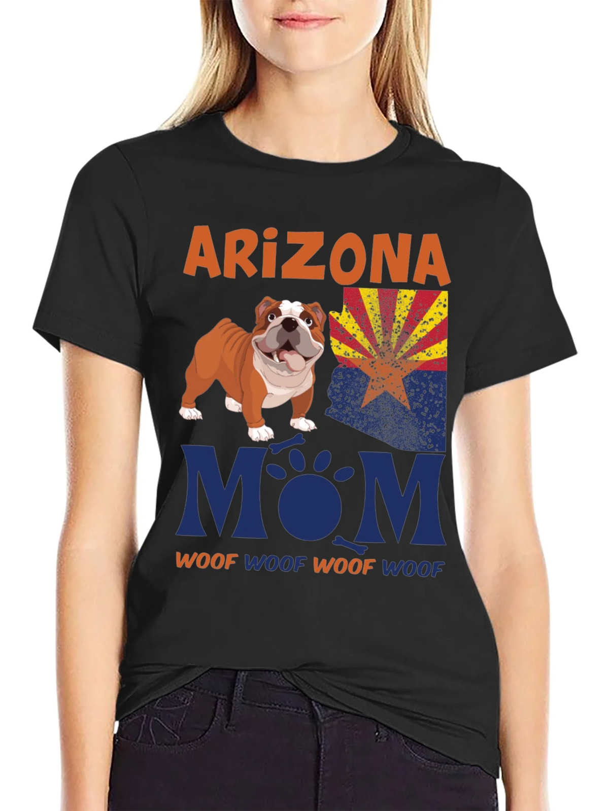 Arizona Bulldog Mom T-Shirt
