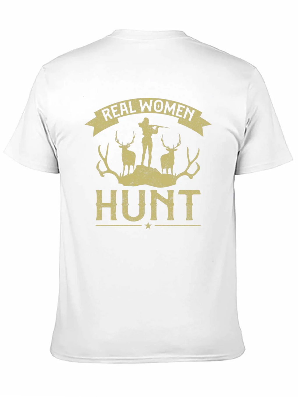 Real Women Hunt Graphic Tee - Black Cotton
