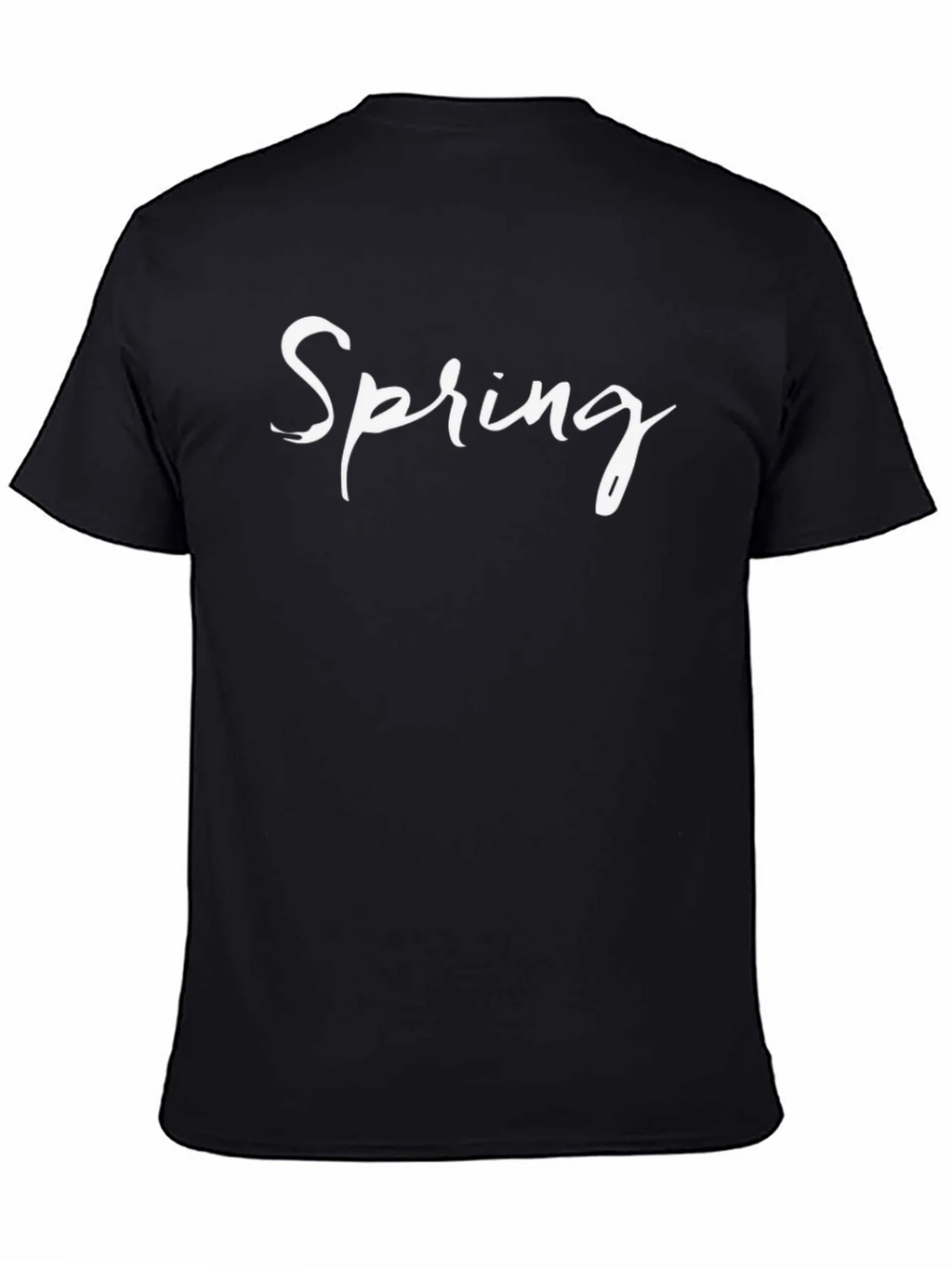 Spring Graphic T-Shirt - Black Casual Tee