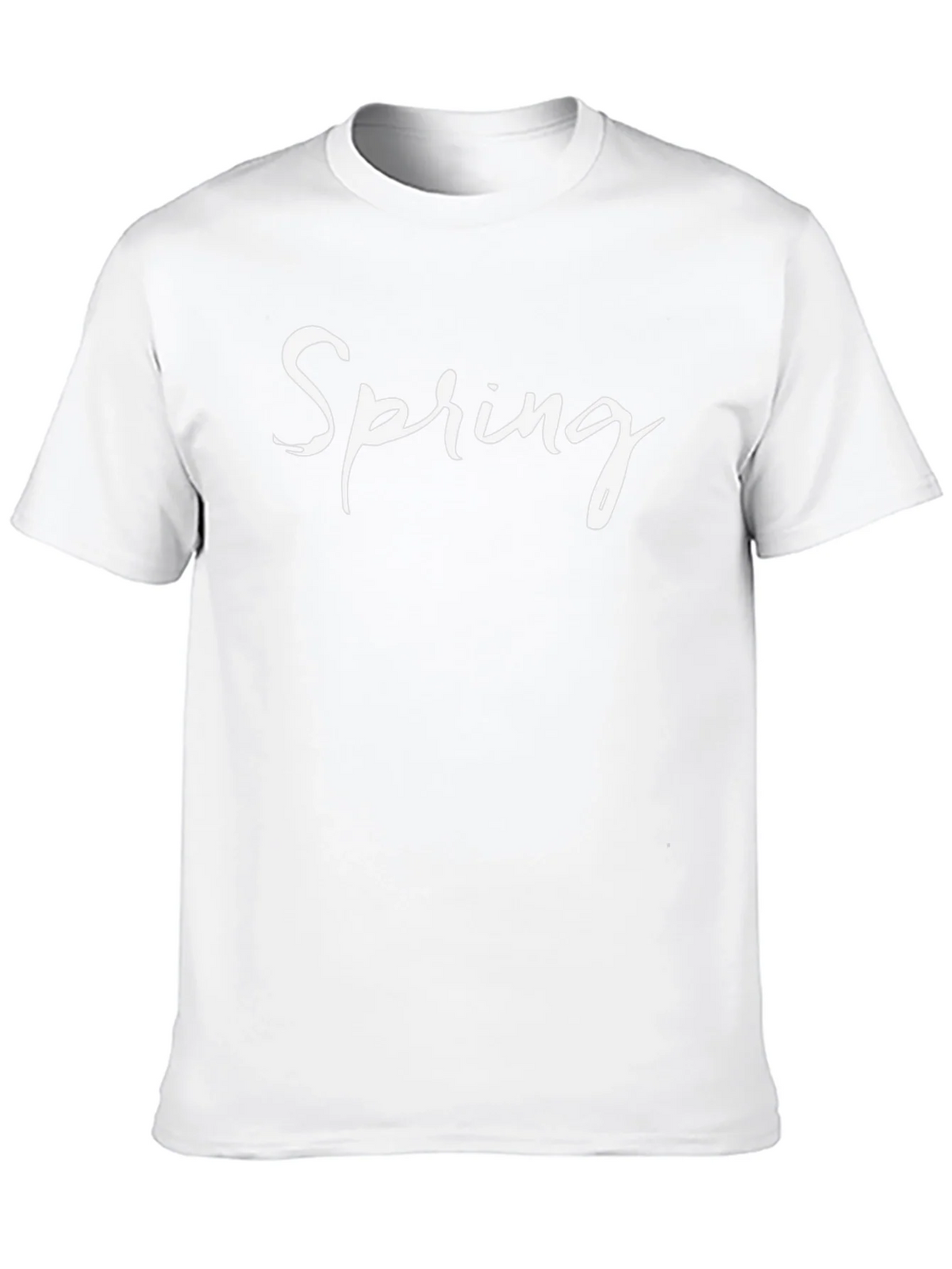 Spring Graphic T-Shirt - Black Casual Tee