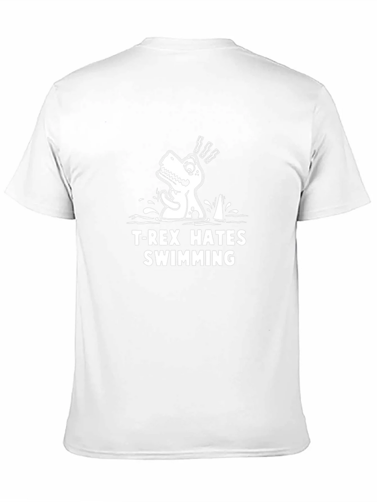 T-Rex Hates Swimming Graphic Tee - Funny Dinosaur Shirt