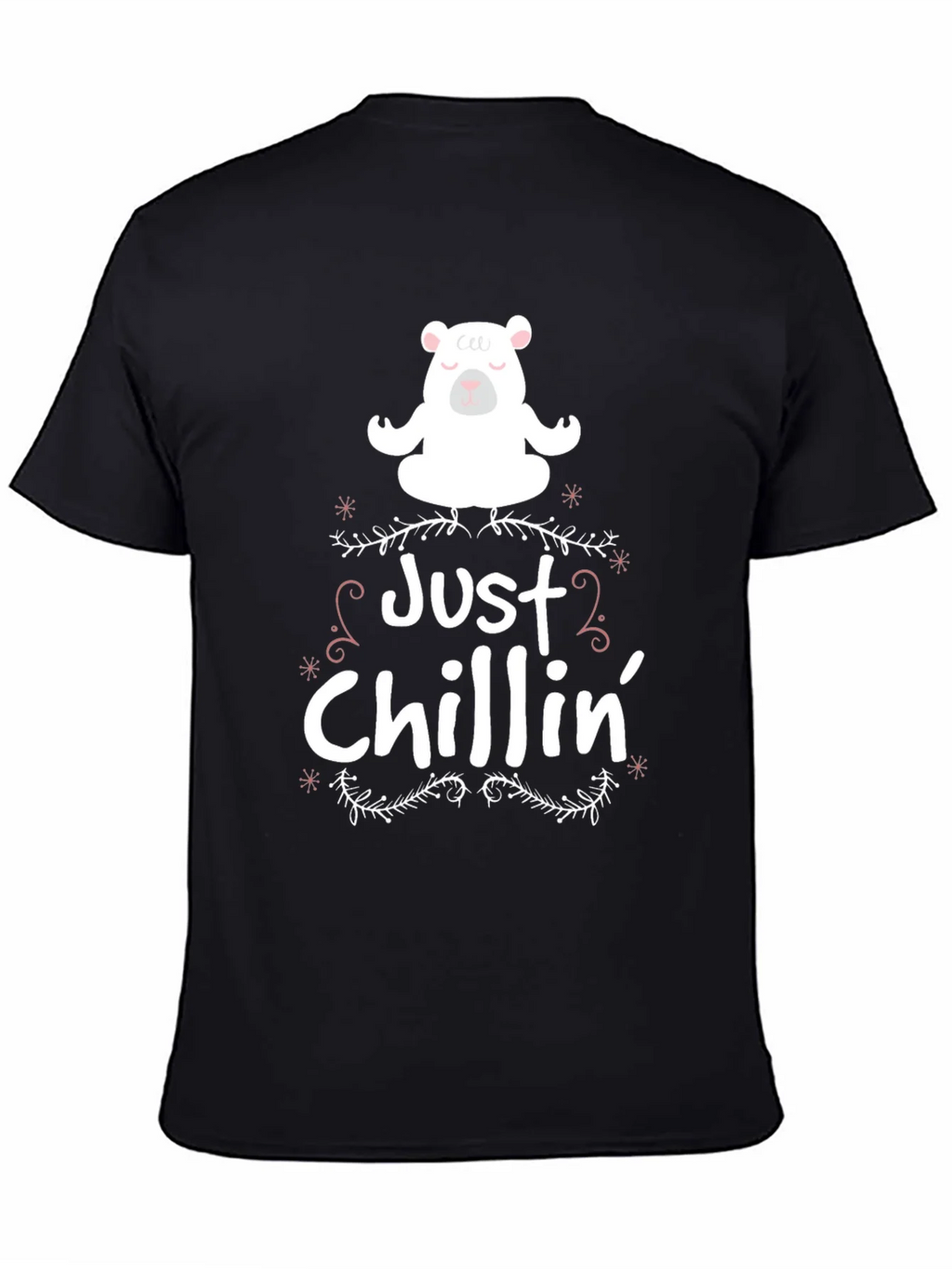 Just Chillin Bear Graphic Tee - Black