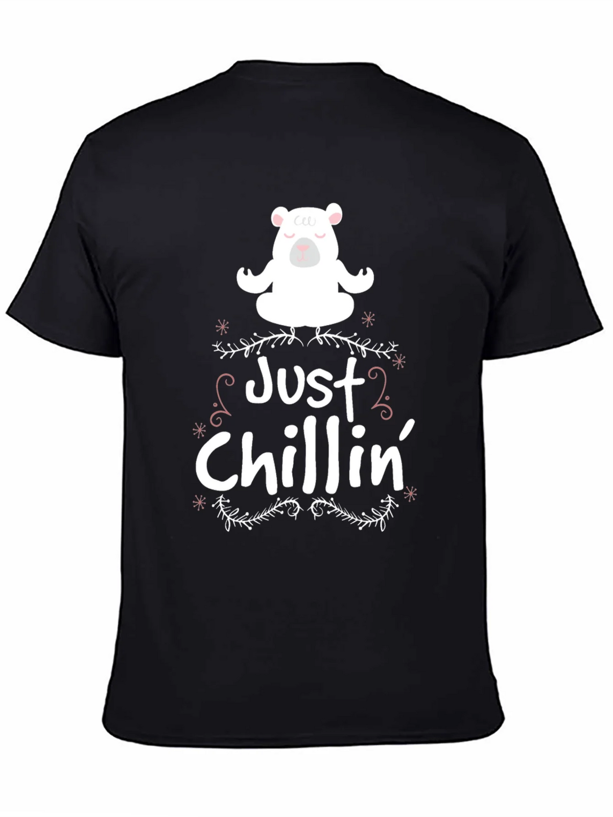 Just Chillin Bear Graphic Tee - Black