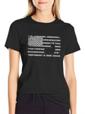 Deer Silhouette American Flag Graphic T-Shirt