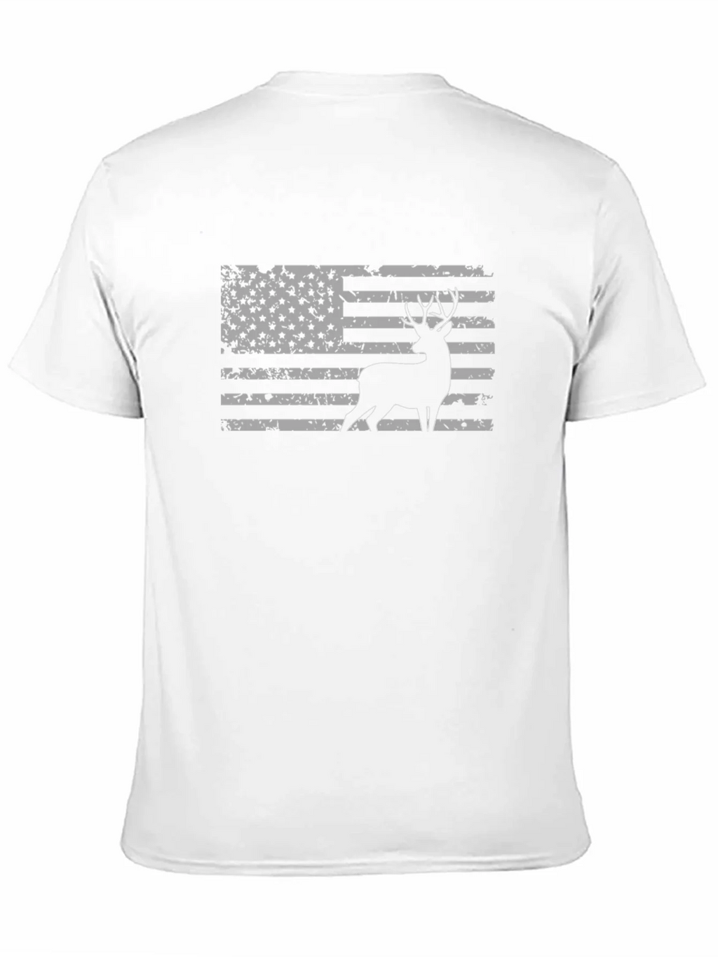 Deer Silhouette American Flag Graphic T-Shirt
