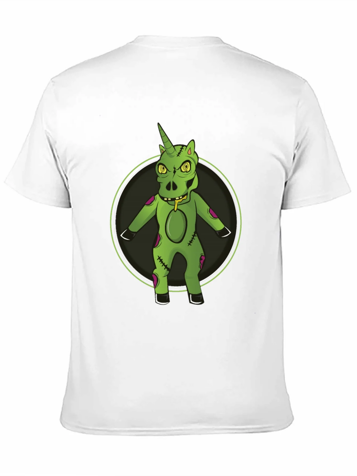 Zombie Unicorn Graphic Tee - Black Cotton T-Shirt