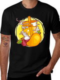 Mango Boba Tea Graphic Tee - Black T-Shirt
