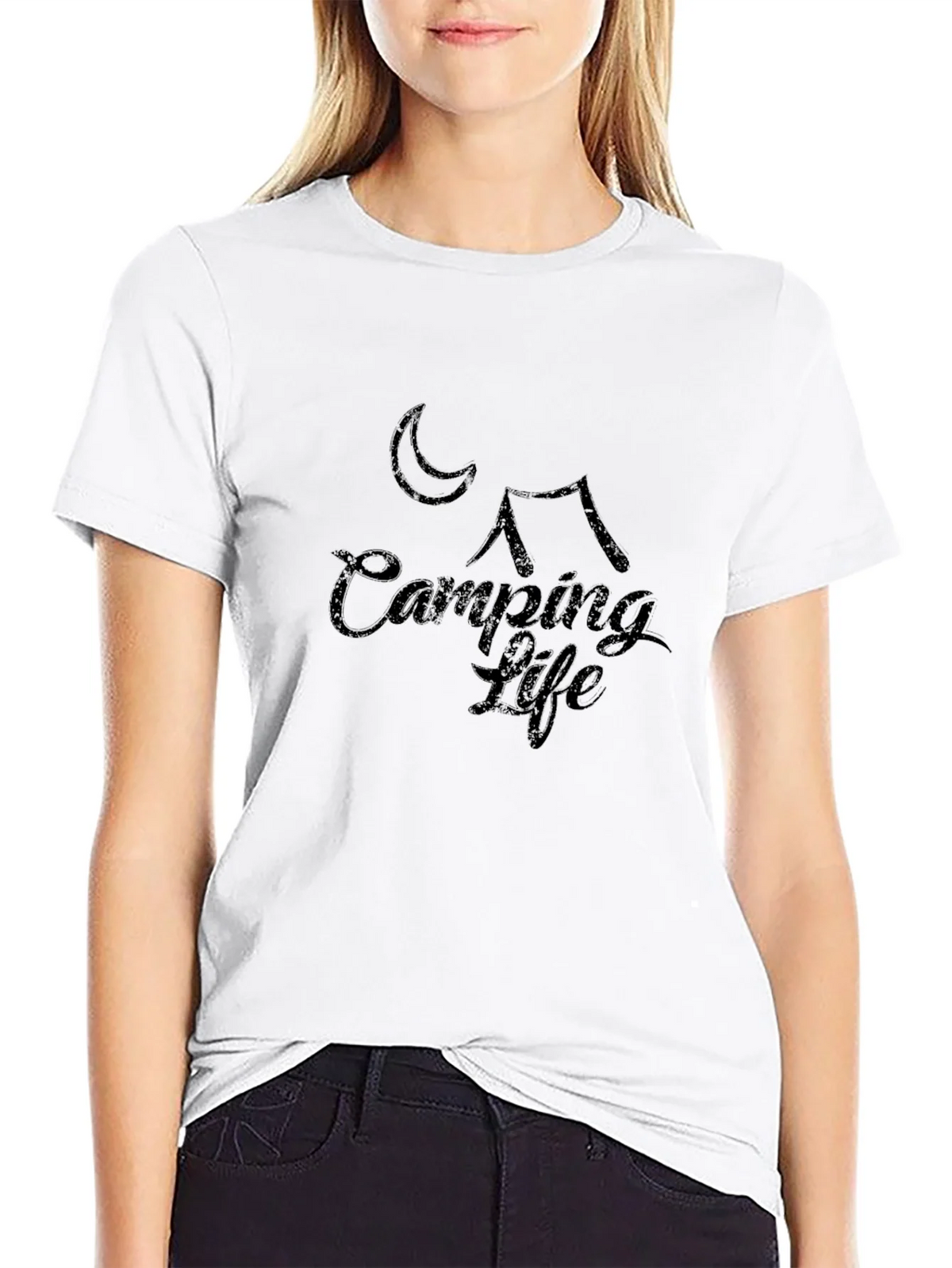 Camping Life Graphic Tee - Black