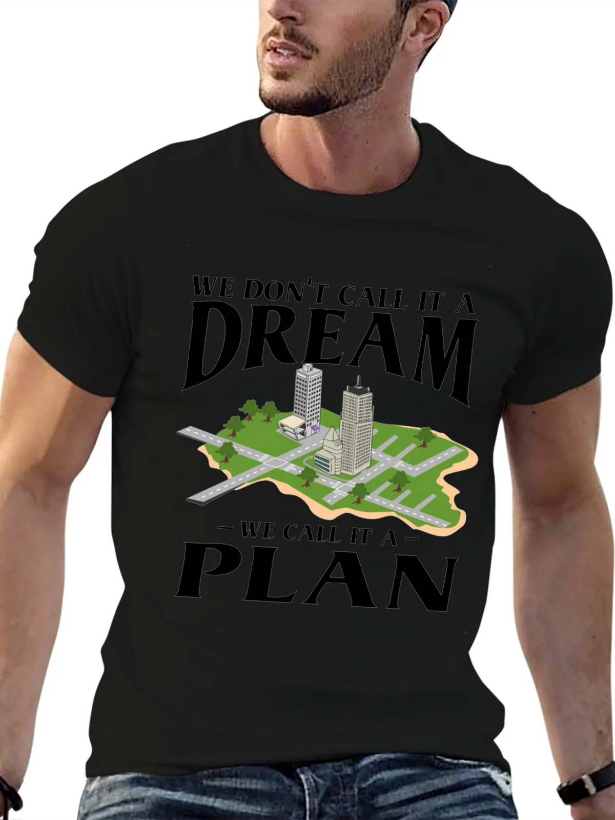 Dream Plan Cityscape Graphic Tee