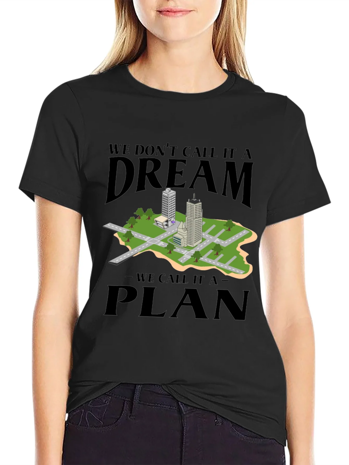 Dream Plan Cityscape Graphic Tee