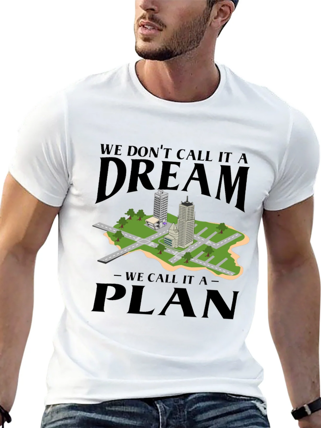 Dream Plan Cityscape Graphic Tee