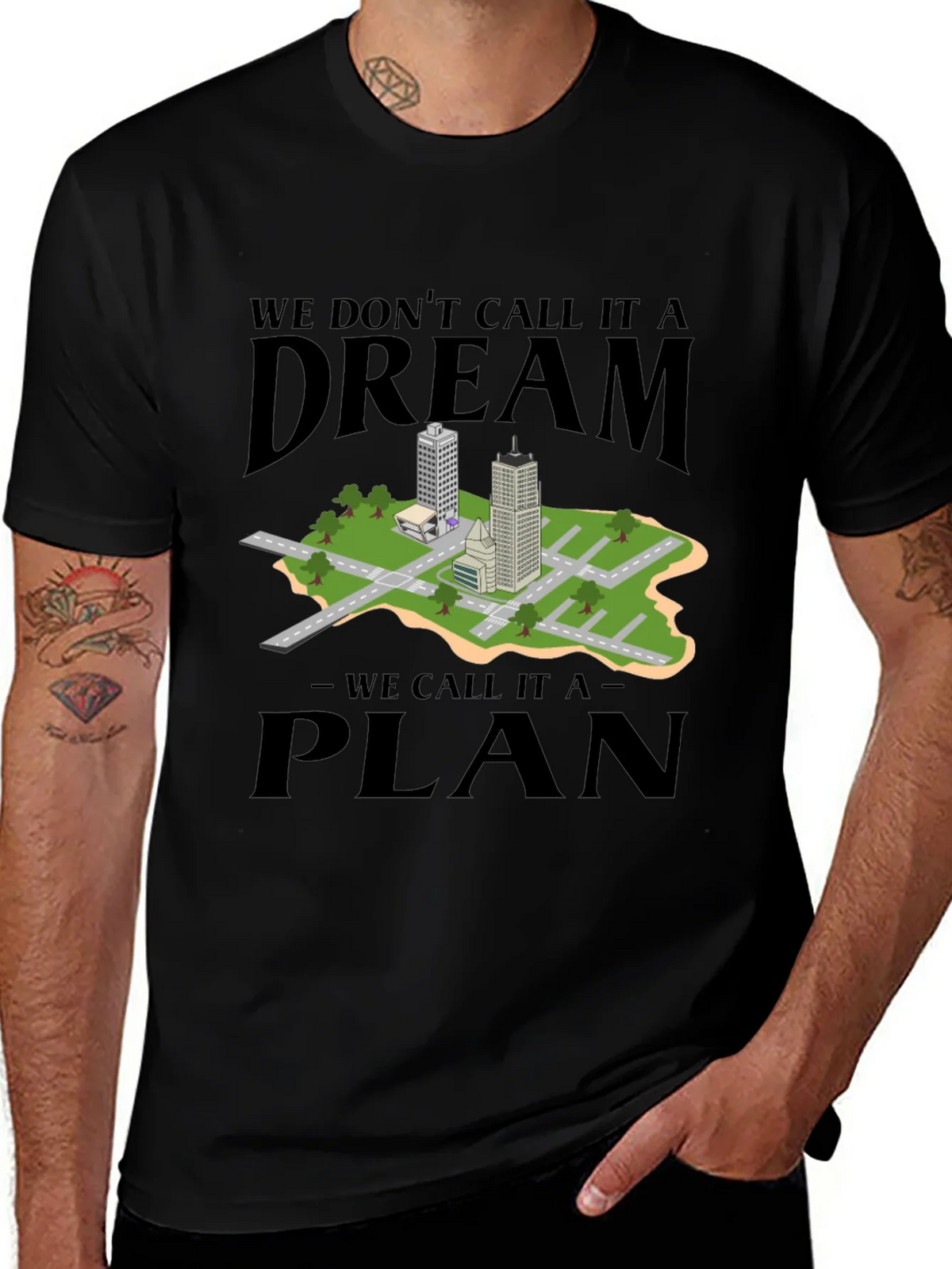 Dream Plan Cityscape Graphic Tee