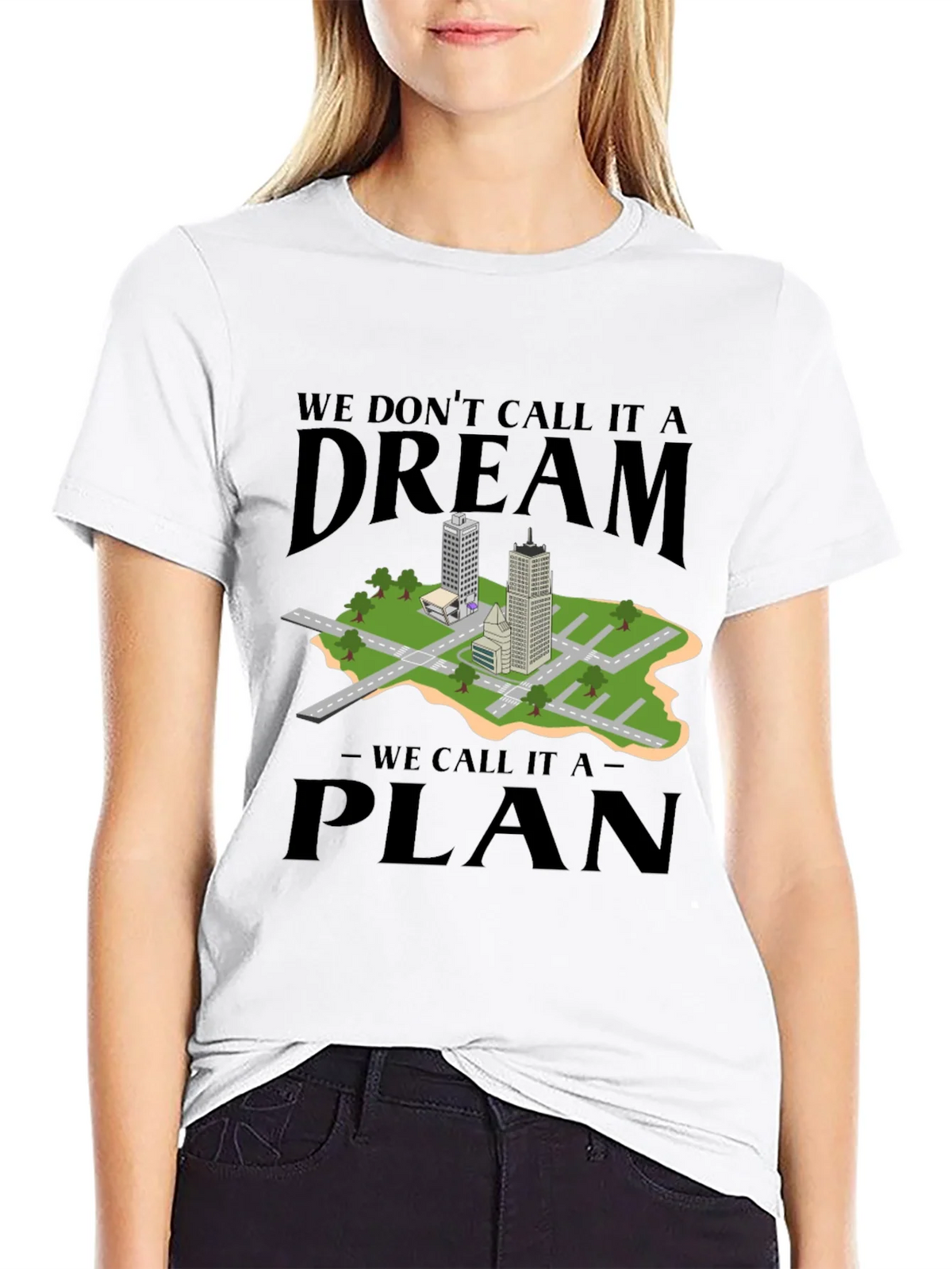 Dream Plan Cityscape Graphic Tee