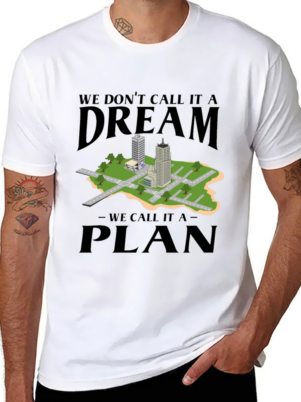 Dream Plan Cityscape Graphic Tee