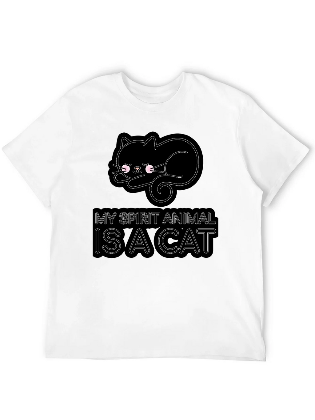 My Spirit Animal is a Cat T-Shirt - Black