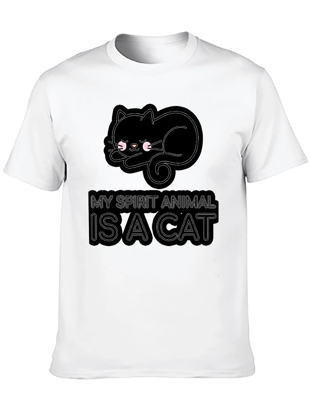 My Spirit Animal is a Cat T-Shirt - Black