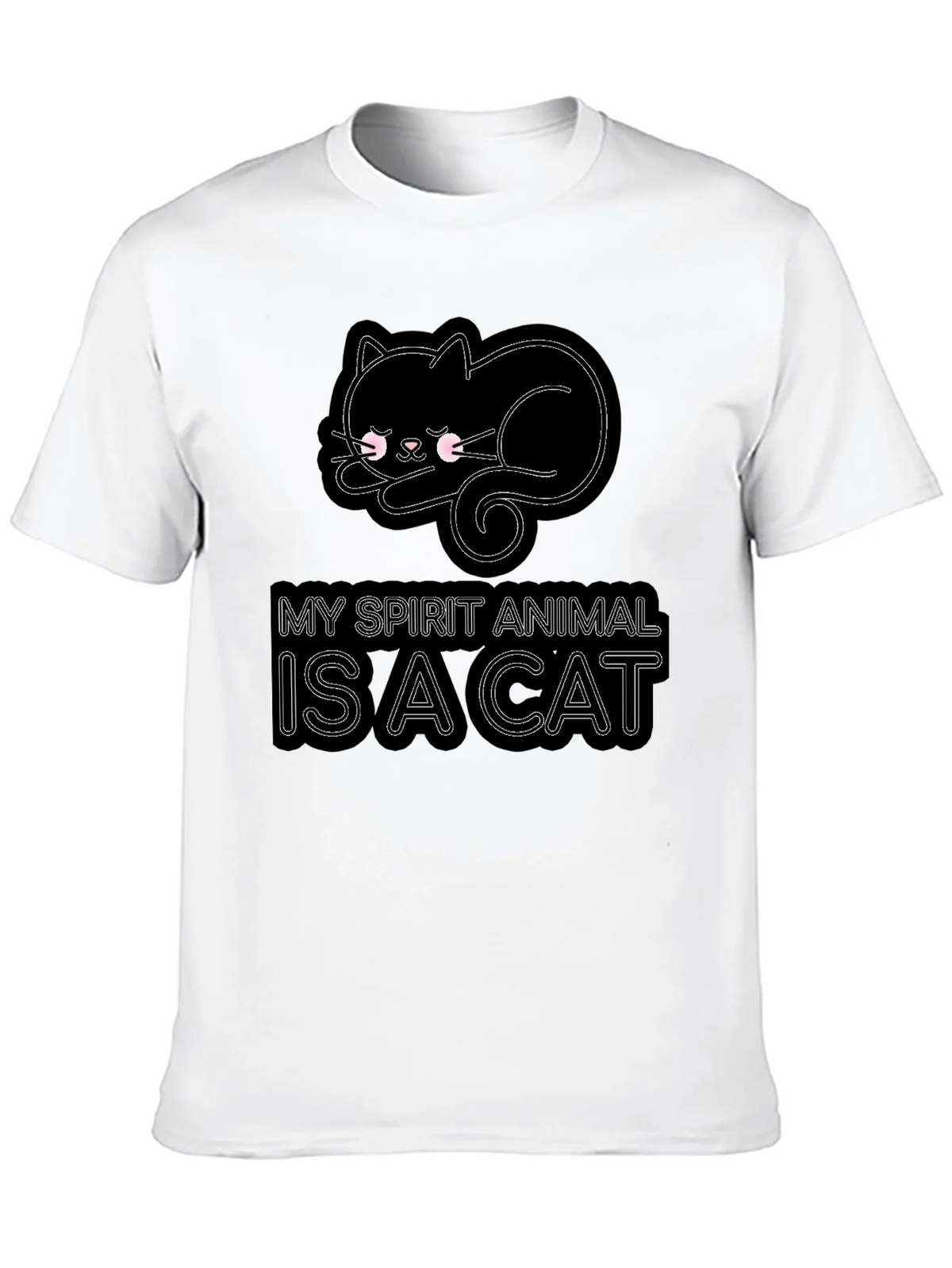 My Spirit Animal is a Cat T-Shirt - Black