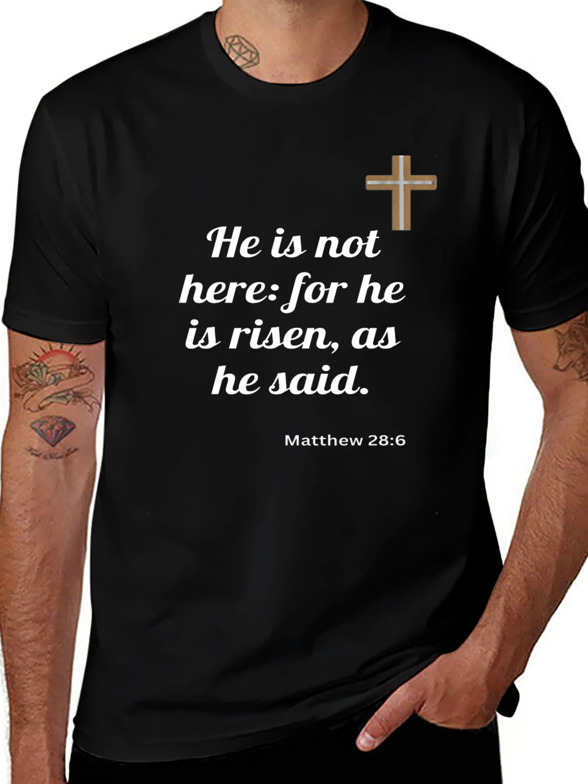 He is Risen T-Shirt - Christian Faith Apparel