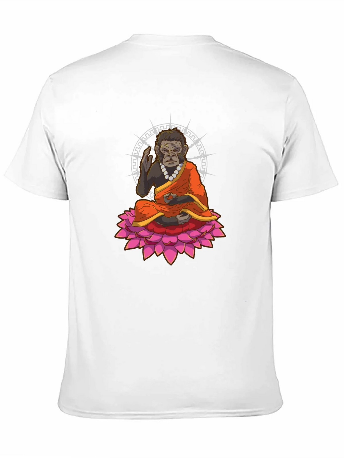 Zen Gorilla T-Shirt - Meditating Ape Lotus