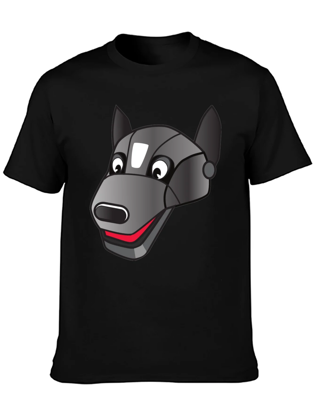 Robotic Dog Graphic T-Shirt - Black