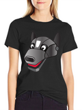 Robotic Dog Graphic T-Shirt - Black
