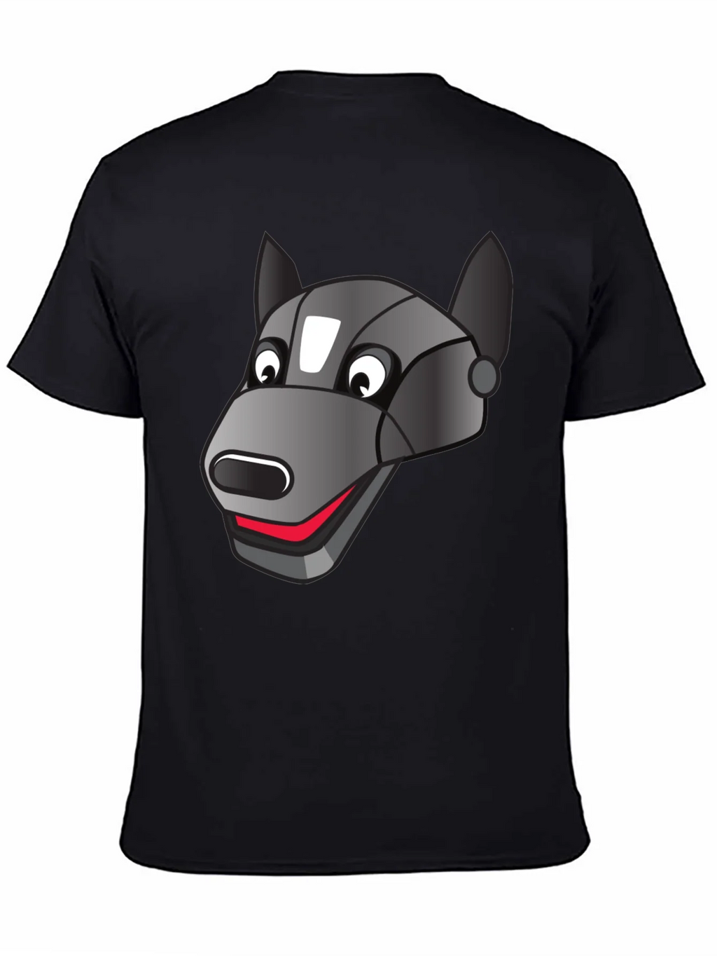 Robotic Dog Graphic T-Shirt - Black