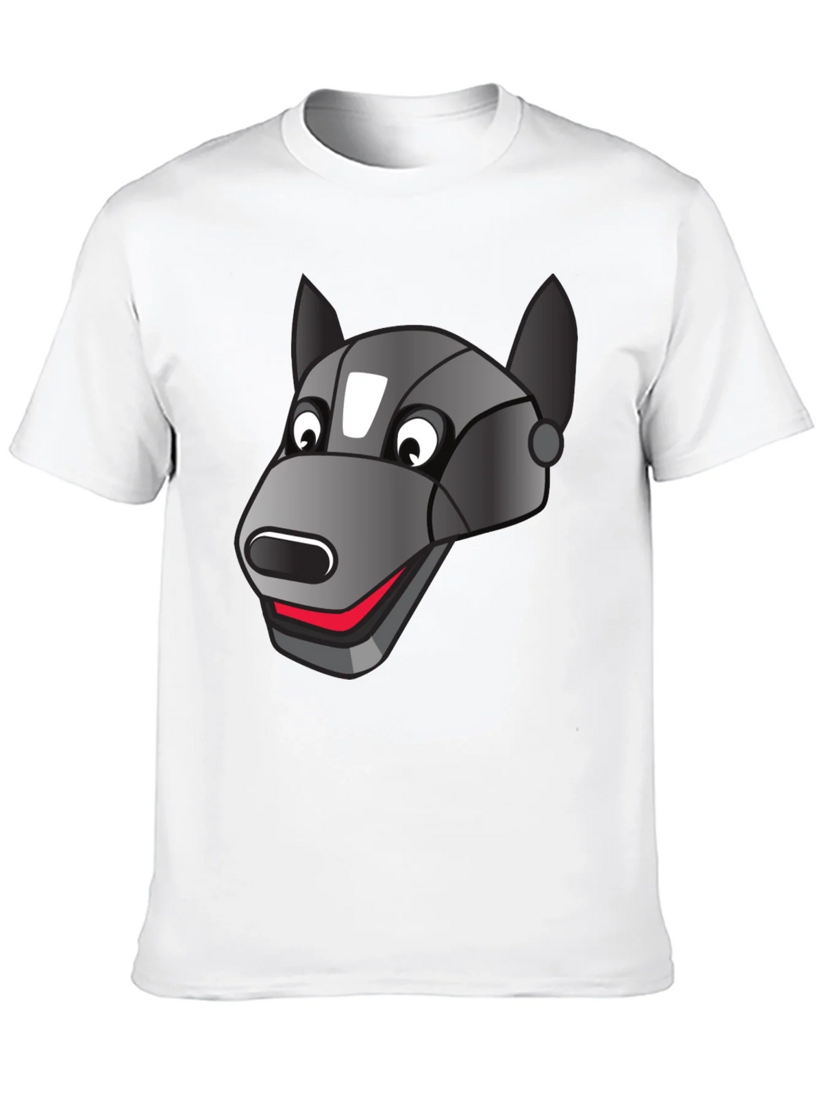 Robotic Dog Graphic T-Shirt - Black