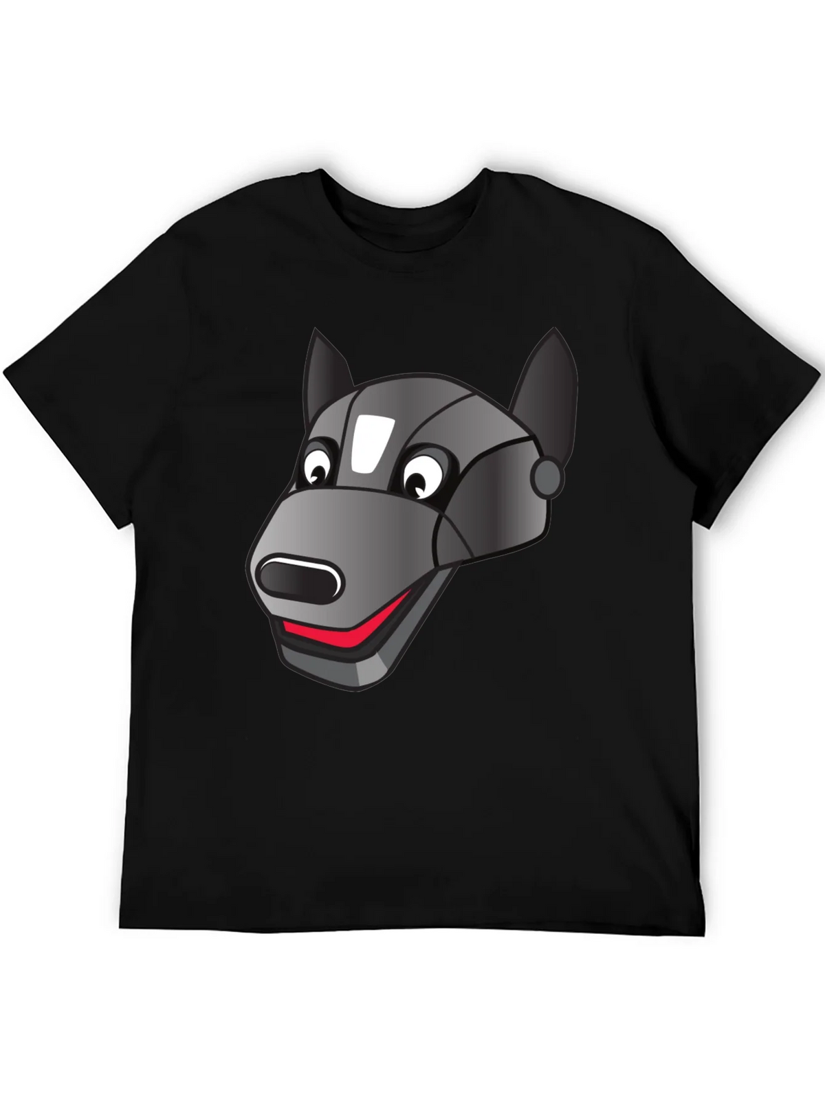 Robotic Dog Graphic T-Shirt - Black