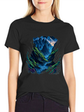 Mountain Stream Graphic Tee - Black