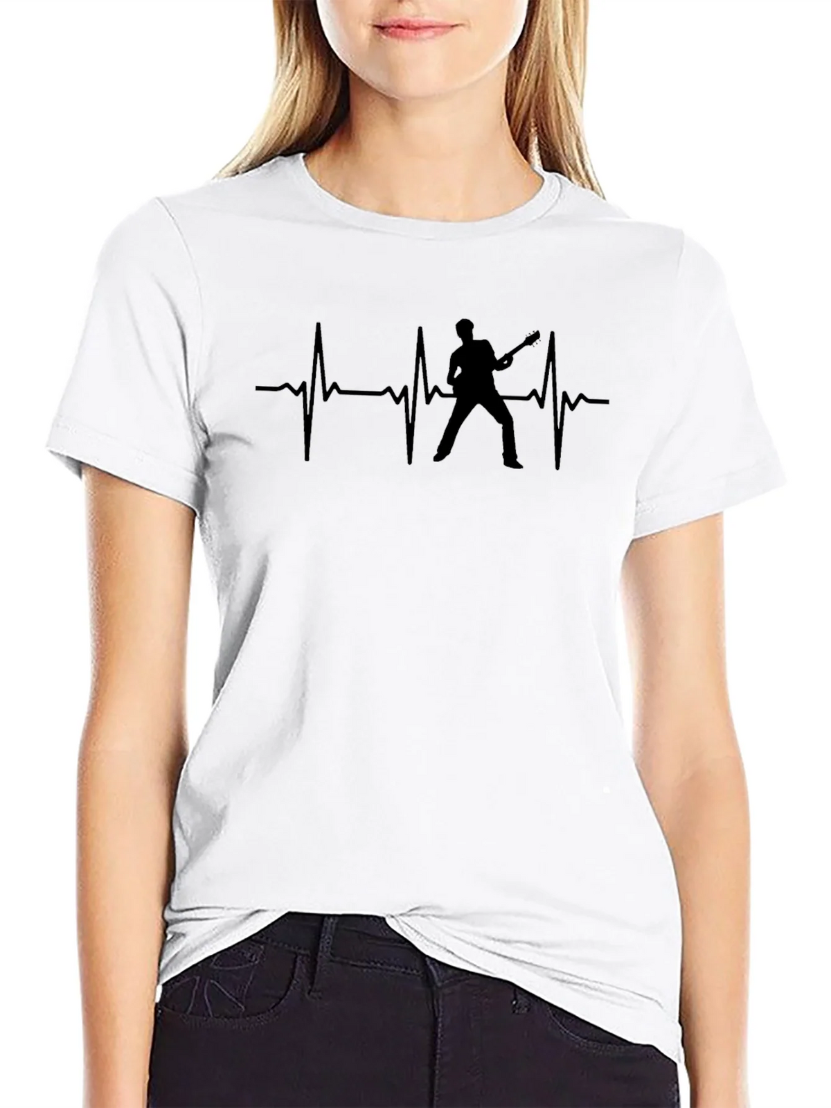 Guitarist Heartbeat Graphic T-Shirt